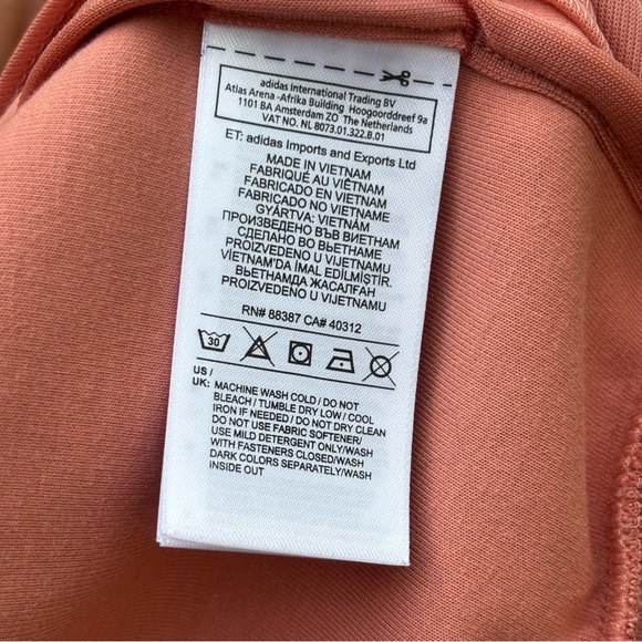 Adidas Women’s NWOT XS Pink Zip-up Track Jacket  Zipper Close Pockets Coral - Picture 6 of 8